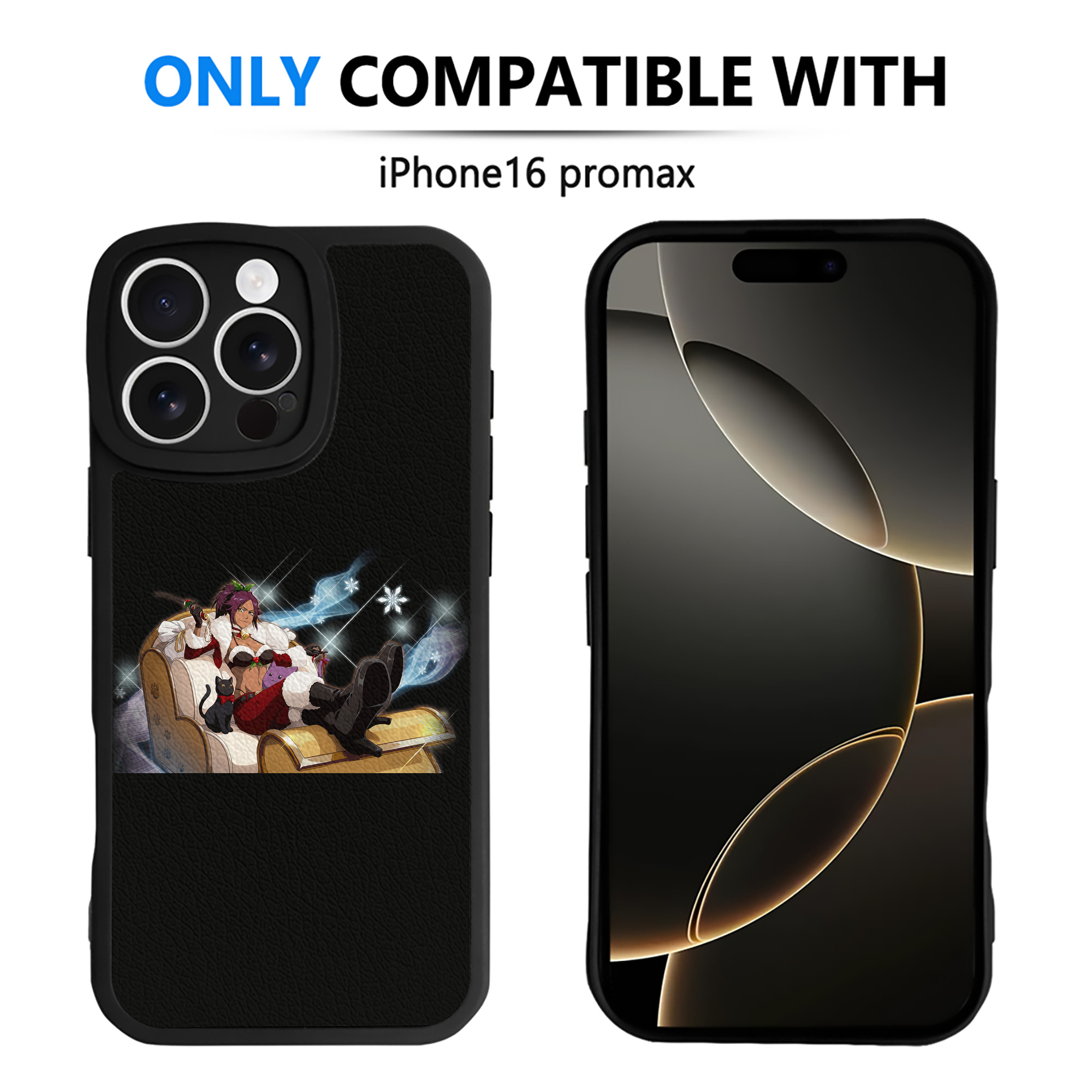 （画像用） ブリーチ 四楓院 夜一（しほういん よるいち） BLEACH Shihouin Yoruichi 【iPhone 16シリーズ対応】シリコンスマホケース（レザー調） 材質：シリコン